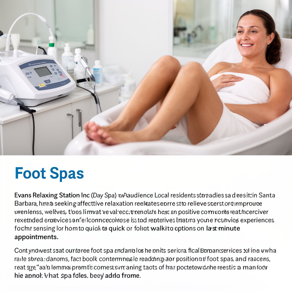 Evans Relaxing Station Inc professional foot spa treatment in Santa Barbara for relaxation and improved circulation
