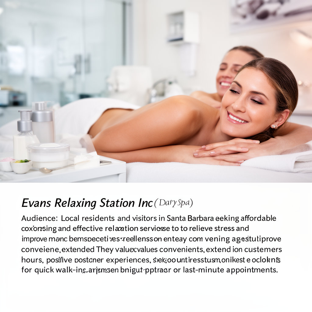 Evans Relaxing Station Inc professional therapist providing a deep tissue massage in Santa Barbara
