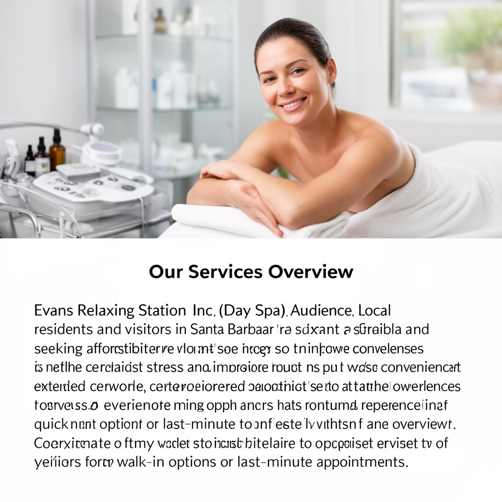 Evans Relaxing Station Inc professional foot spa and massage services in Santa Barbara, CA