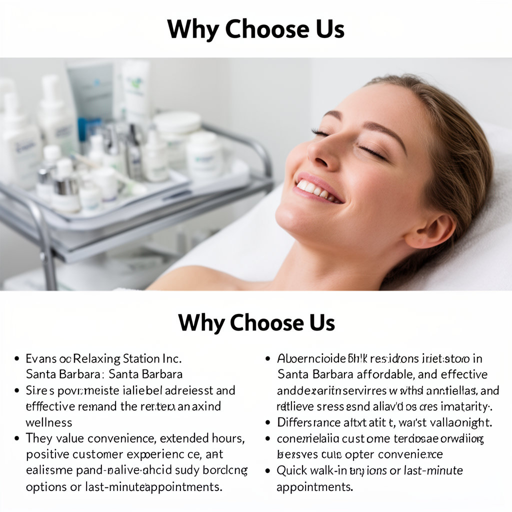 Evans Relaxing Station Inc provides professional and relaxing Day Spa services in Santa Barbara, CA